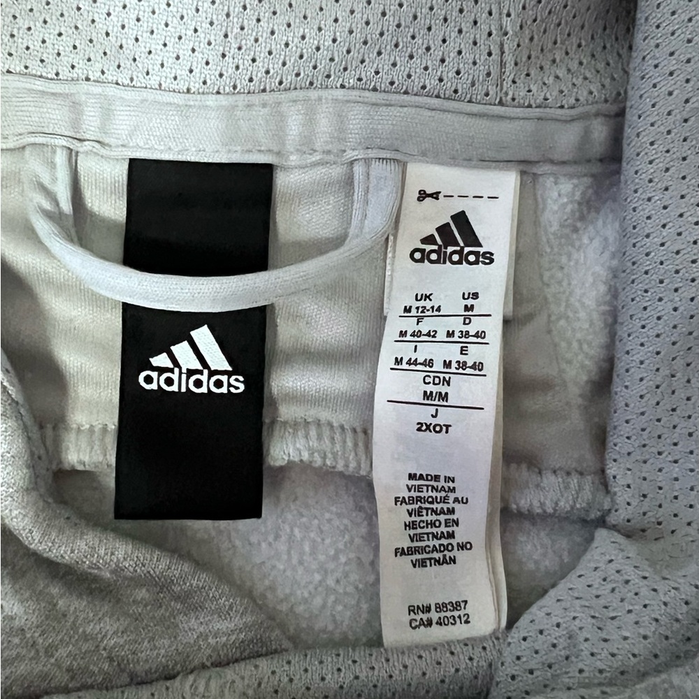 Adidas Women's Gray Hoodie with Gold Logo - Picture 8 of 8